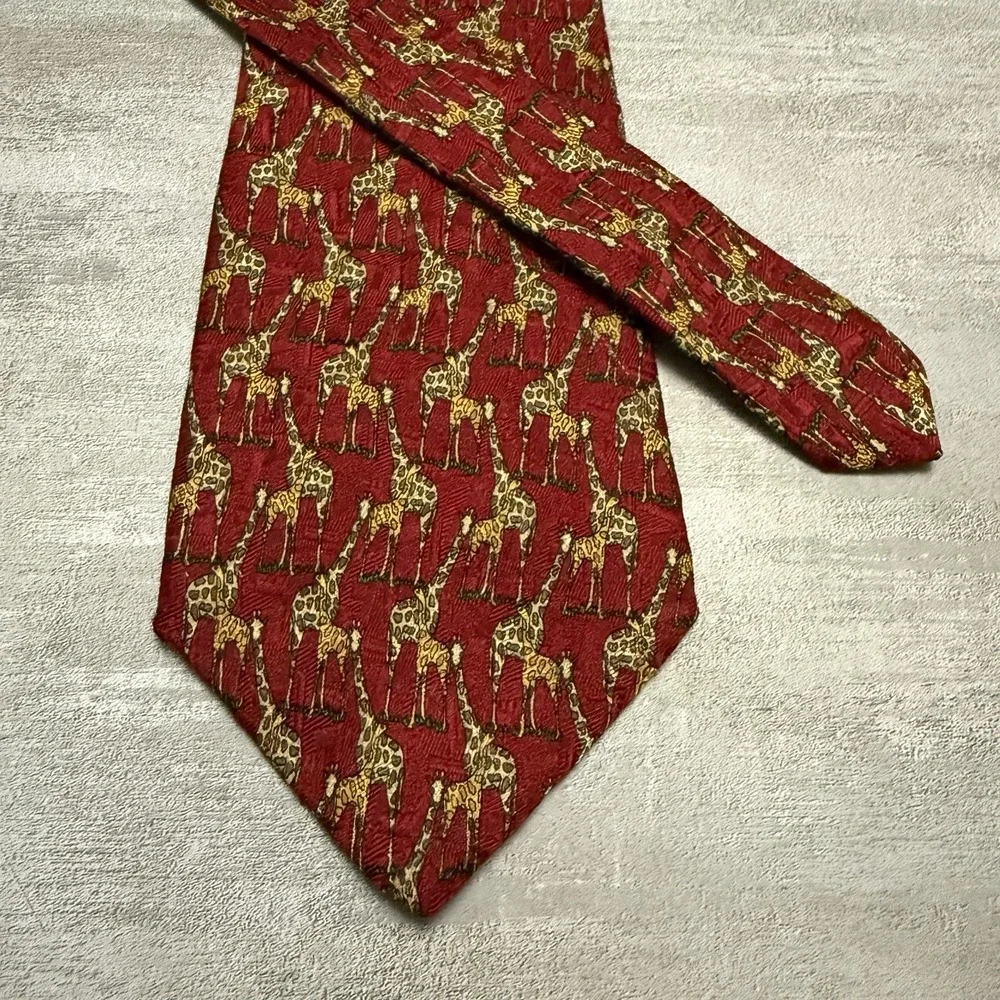 Paul Fredrick Red Giraffe Men's‎ Necktie Safari Wildlife Animals 4
